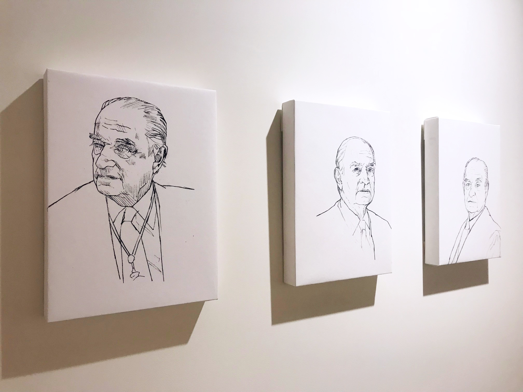 Bocetos del retrato de Landelino Lavilla Alsina